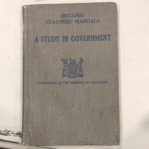 1931 "A Study In Government: Teacher Manual"